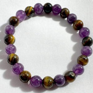 Pulsera Ojo de Tigre y Amatista